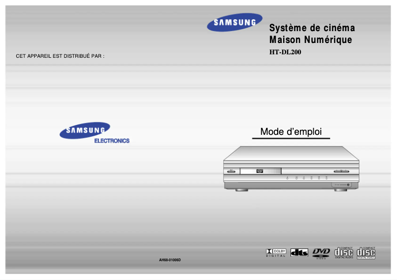 Image de la première page du manuel de l'appareil HT-DL200