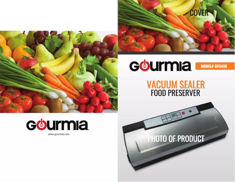 Page 1 de la notice Manuel utilisateur Gourmia GVS435