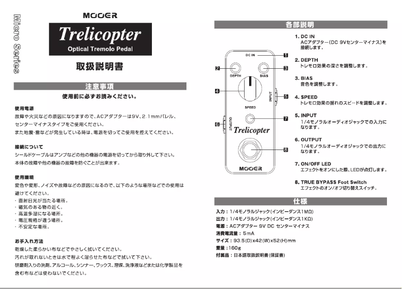 Image de la première page du manuel de l'appareil Trelicopter