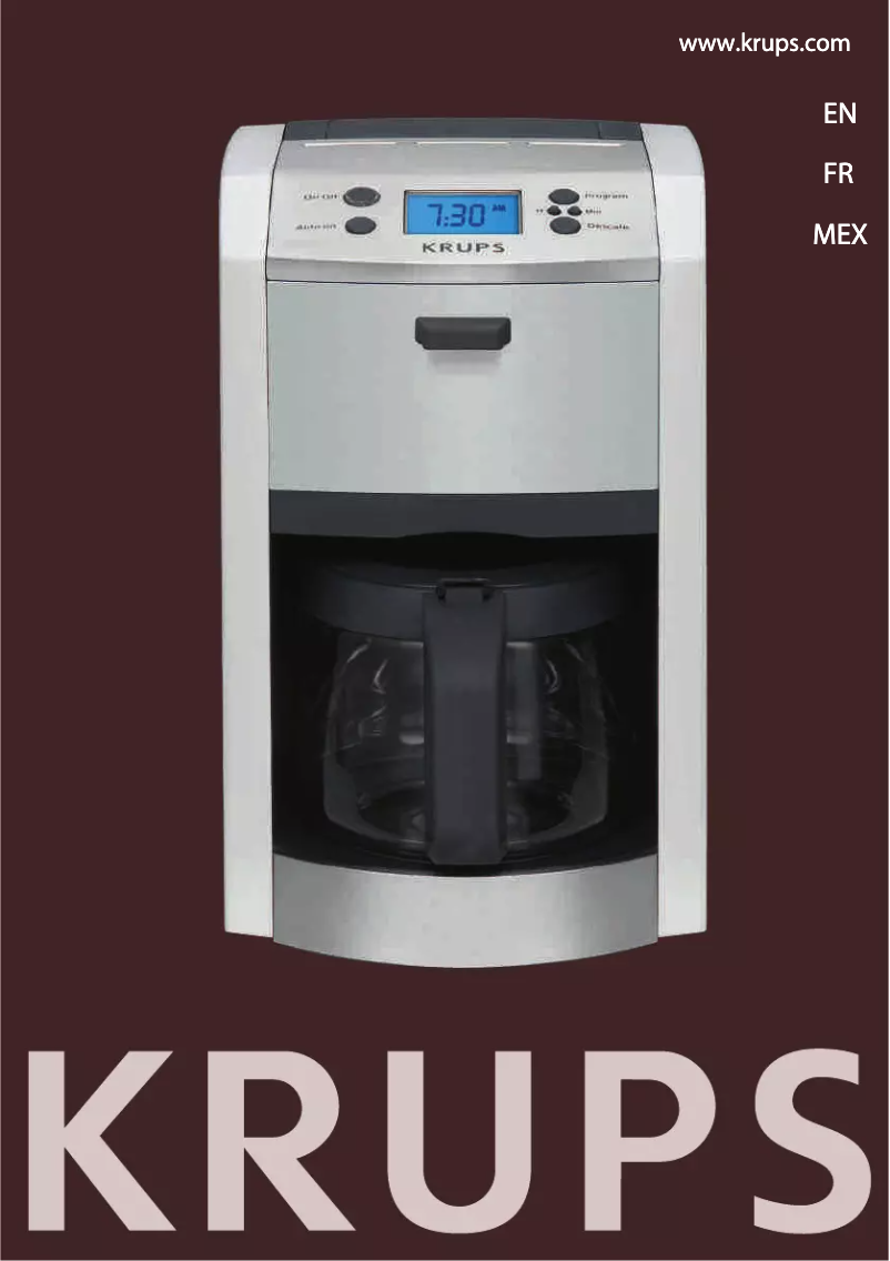 Page n°1 - Manuel utilisateur Krups KM8105