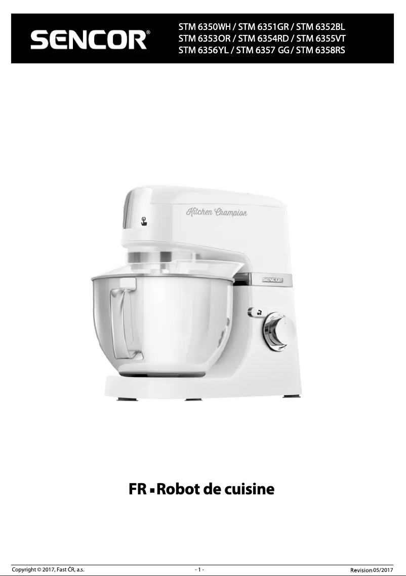 Page 1 de la notice Manuel utilisateur Sencor STM 6350WH