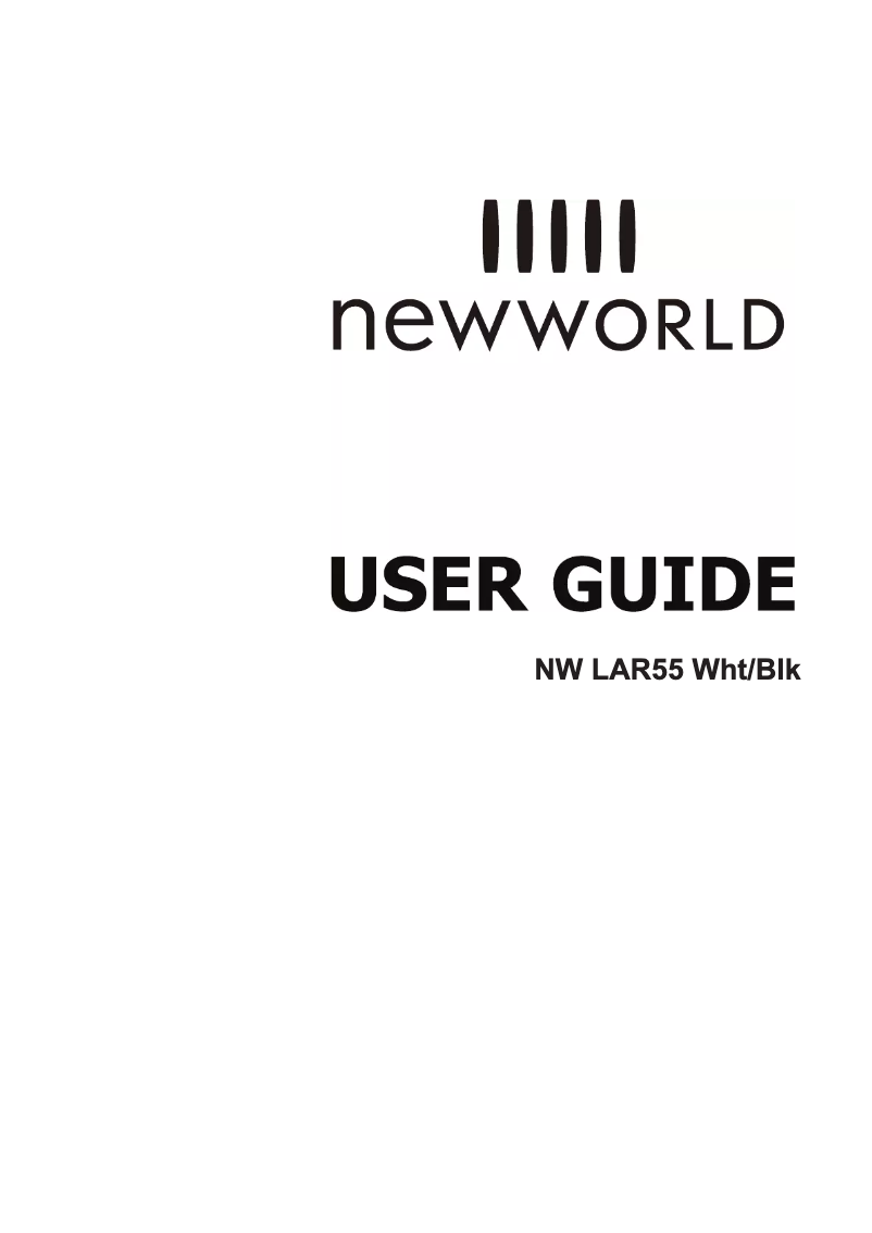 Page n°1 - Manuel utilisateur New World NWLAR55
