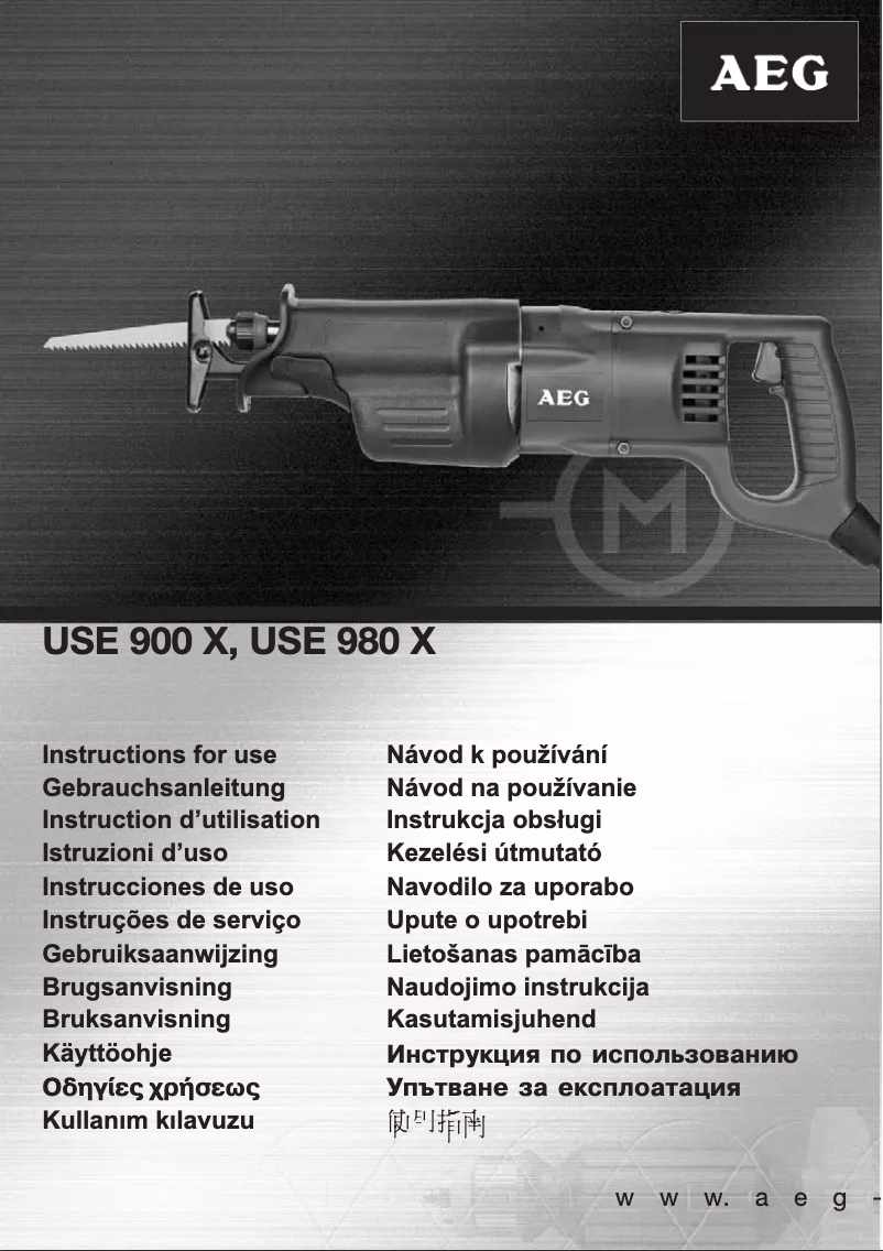 Imagen de la primera página del manual del dispositivo USE 900 X