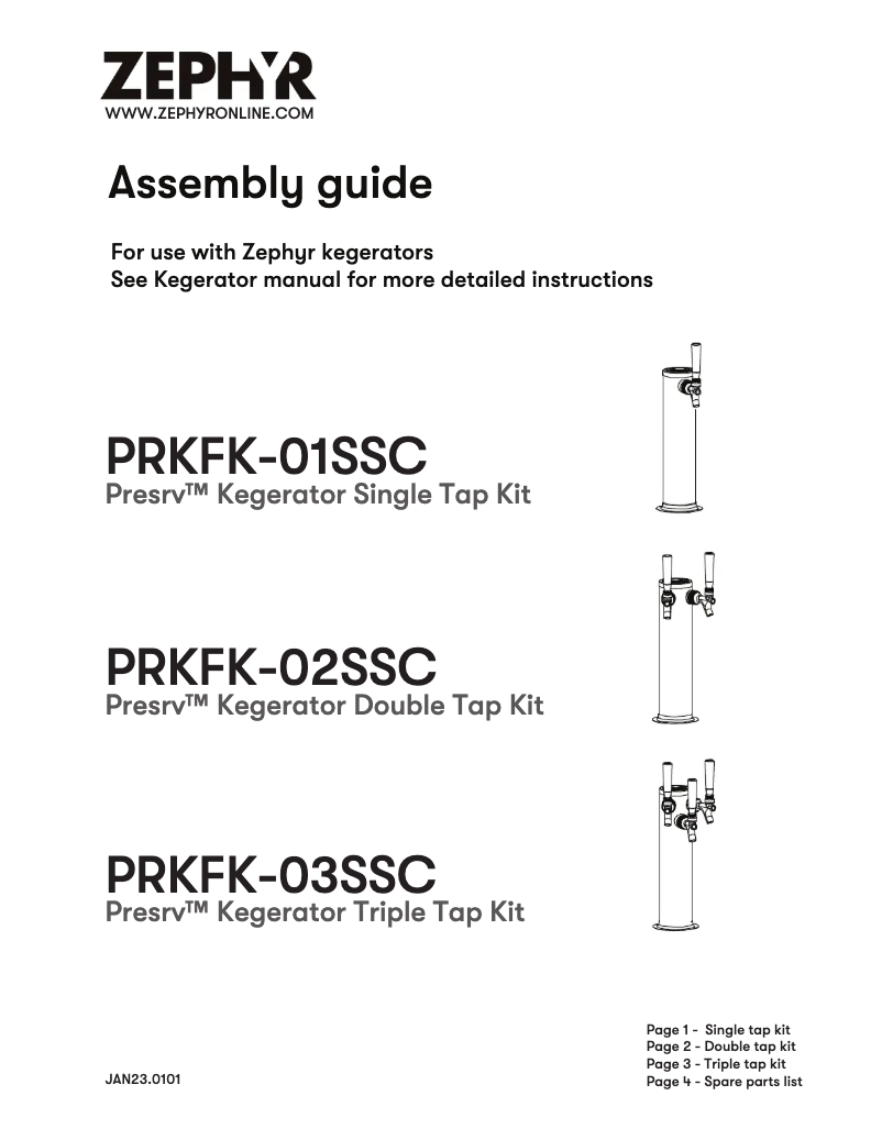 Image de la première page du manuel de l'appareil Presrv PRKB24C01AG