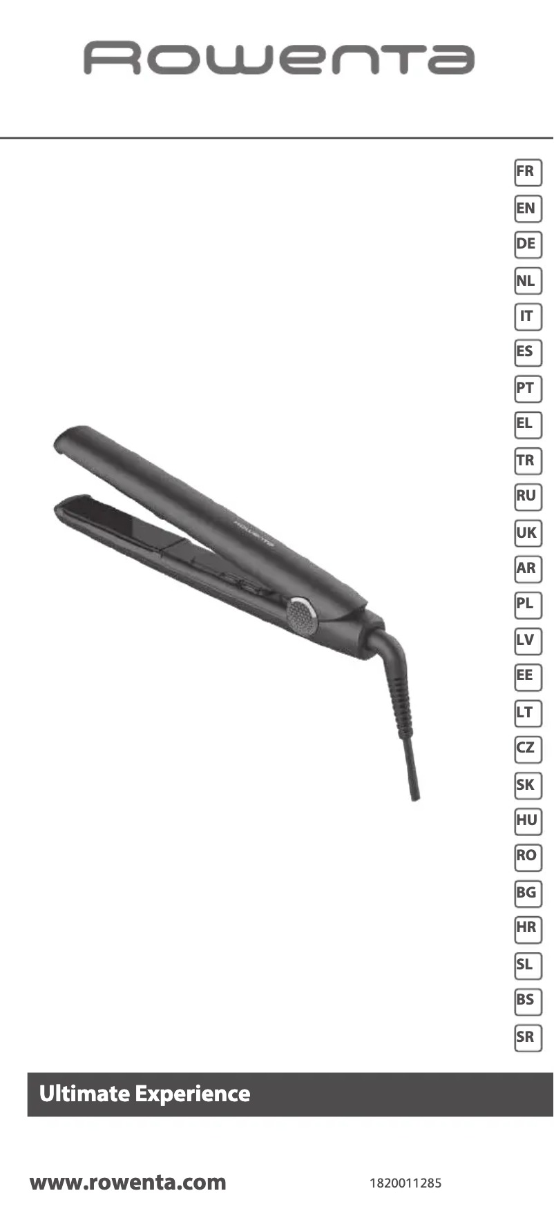 Image de la première page du manuel de l'appareil Ultimate Experience SF8230