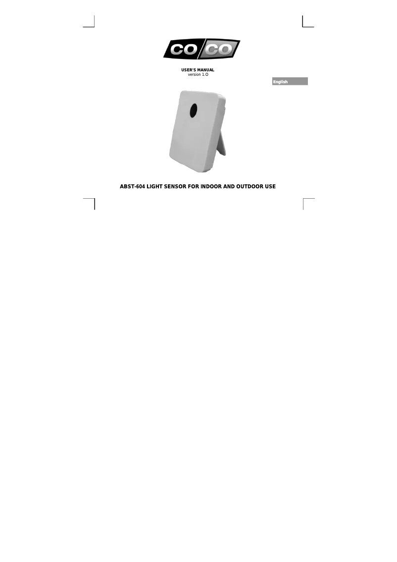 Imagen de la primera página del manual del dispositivo ABST-604