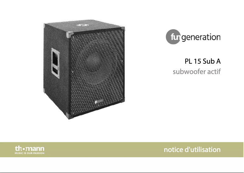 Image de la première page du manuel de l'appareil PL 15 Sub A