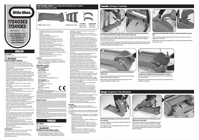 Page 1 de la notice Manuel utilisateur Little Tikes 172410E3