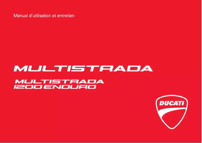 Page 1 de la notice Manuel utilisateur Ducati Multistrada 1200 Enduro (2017)