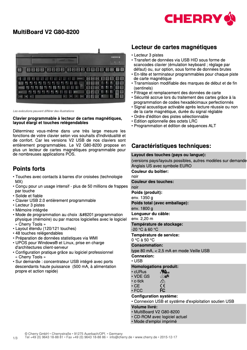Image de la première page du manuel de l'appareil MultiBoard V2 G80-8200