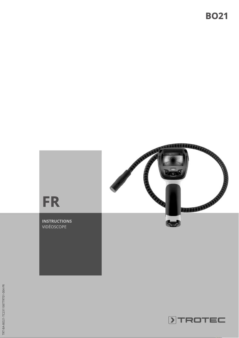 Page 1 de la notice Manuel utilisateur Trotec BO21