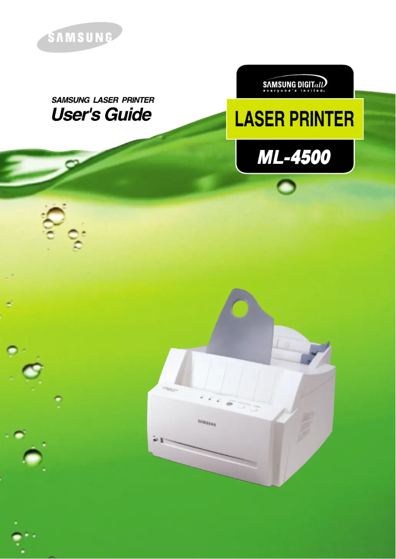 Page n°1 - Manuel utilisateur Samsung ML-4500