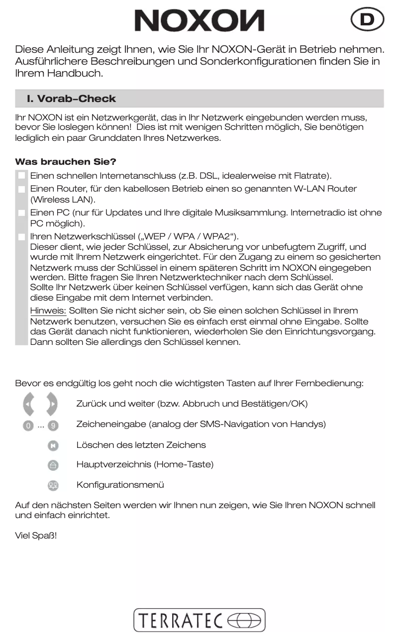 Página 1 del manual Manual de usuario Terratec Noxon 2 audio for ipod