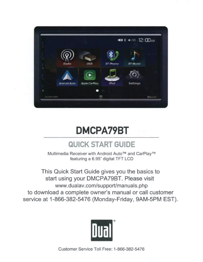 Page 1 de la notice Manuel utilisateur Dual DMCPA79BT