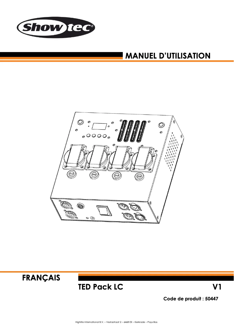 Image de la première page du manuel de l'appareil TED Pack LC