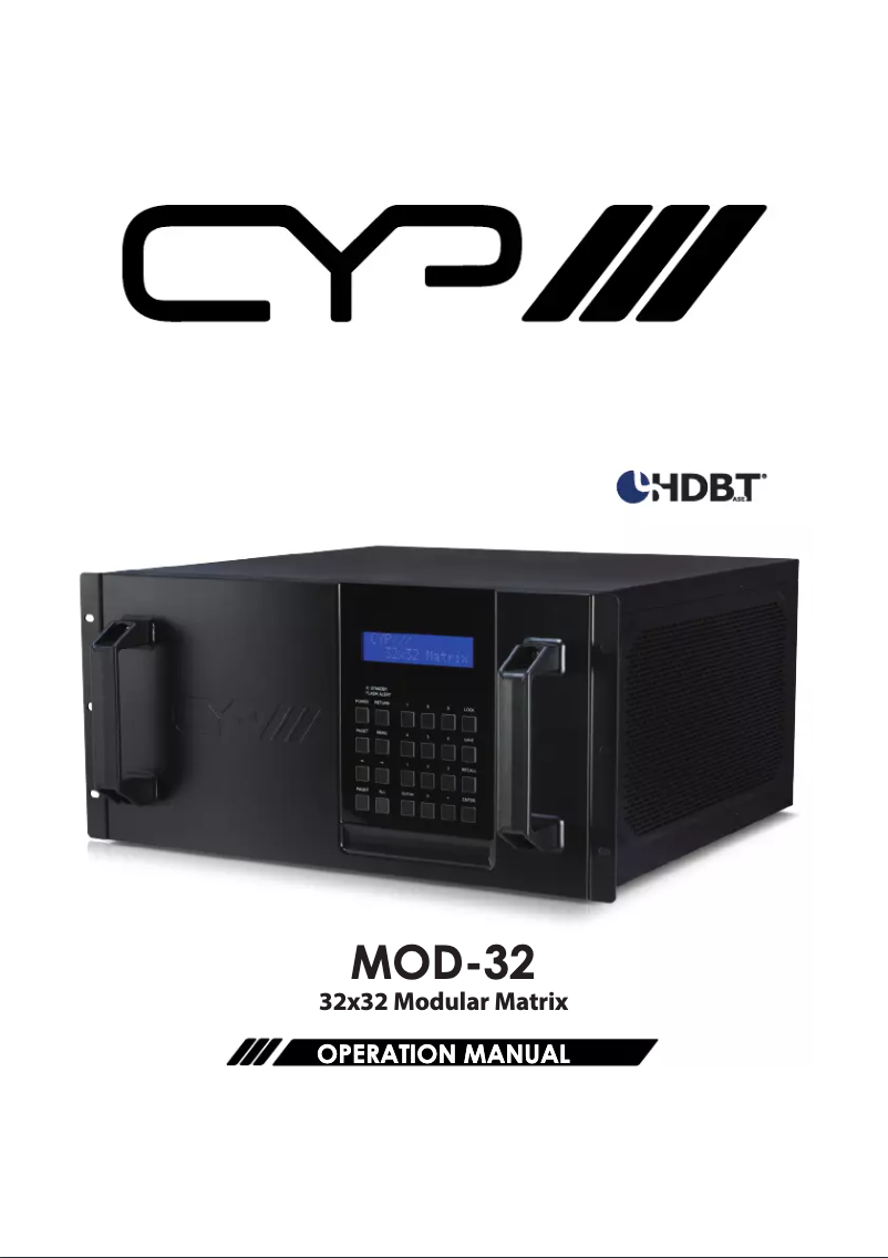 Page 1 of the manual User Manual CYP MOD-32