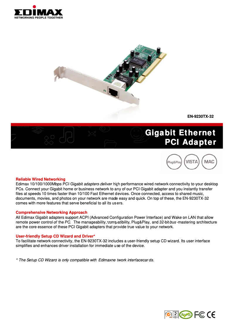 Page n°1 - Manuel utilisateur Edimax EN-9230TX-32