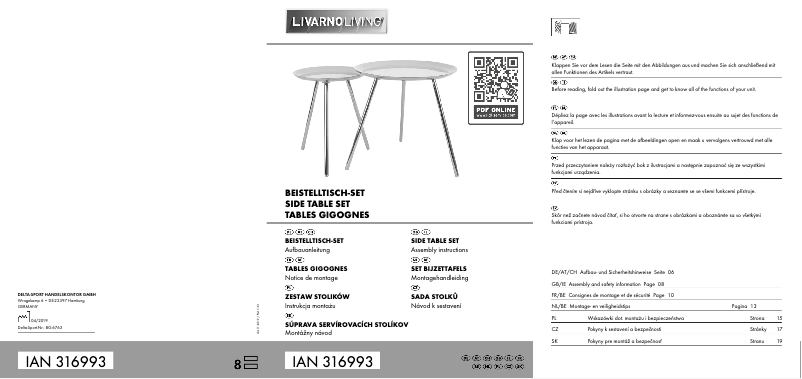 Page n°1 - Manuel utilisateur Livarno Lux IAN 316993