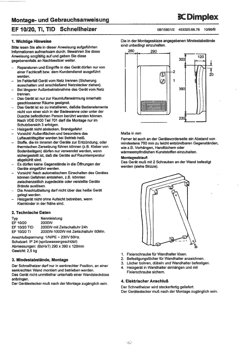 Image de la première page du manuel de l'appareil EF 20