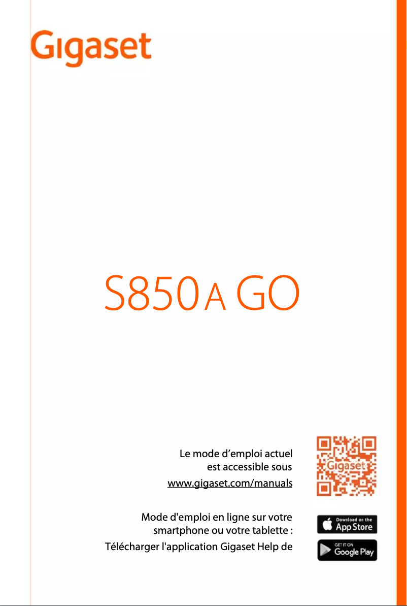 Page n°1 - Manuel utilisateur Gigaset S850A GO