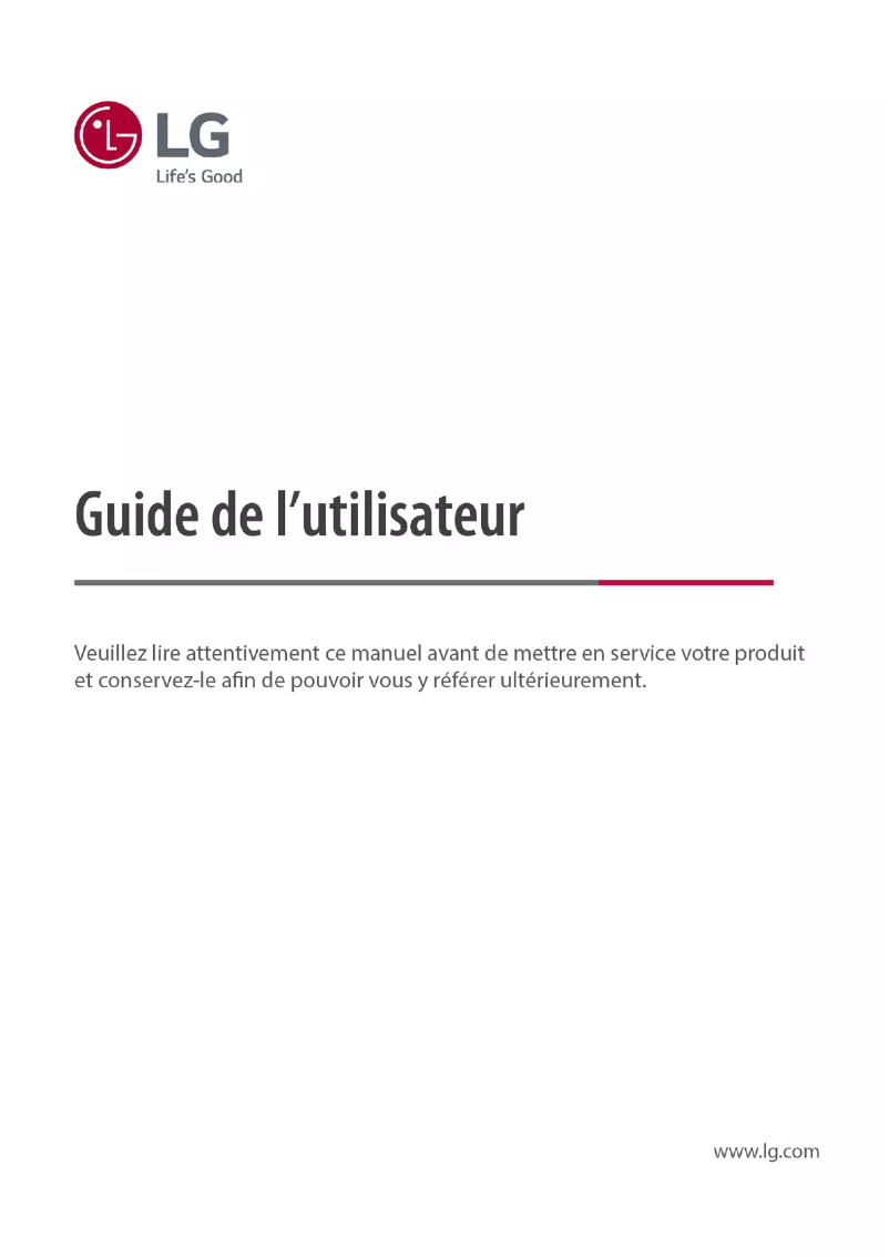 Page 1 de la notice Manuel utilisateur LG OLED48A26