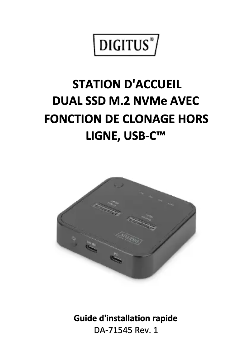 Page n°1 - Manuel utilisateur Digitus DA-71545