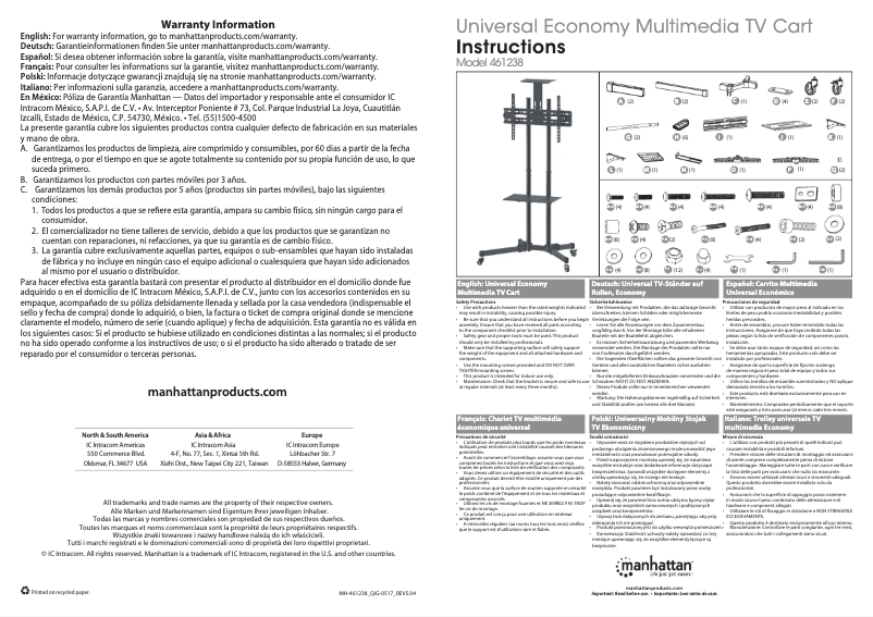 Page 1 de la notice Manuel utilisateur Manhattan 461238