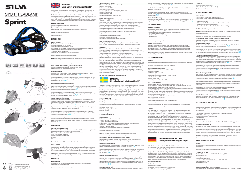 Image de la première page du manuel de l'appareil Sprint