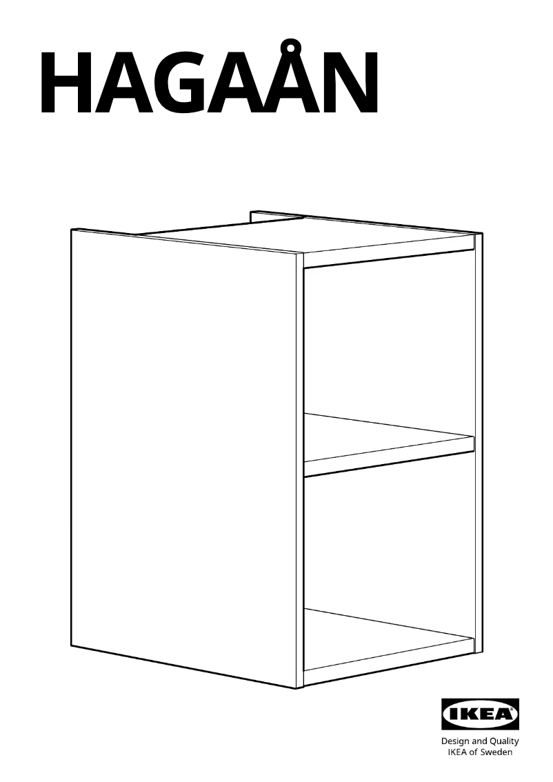 Página 1 del manual Manual de usuario Ikea HAGAÅN 805.355.12