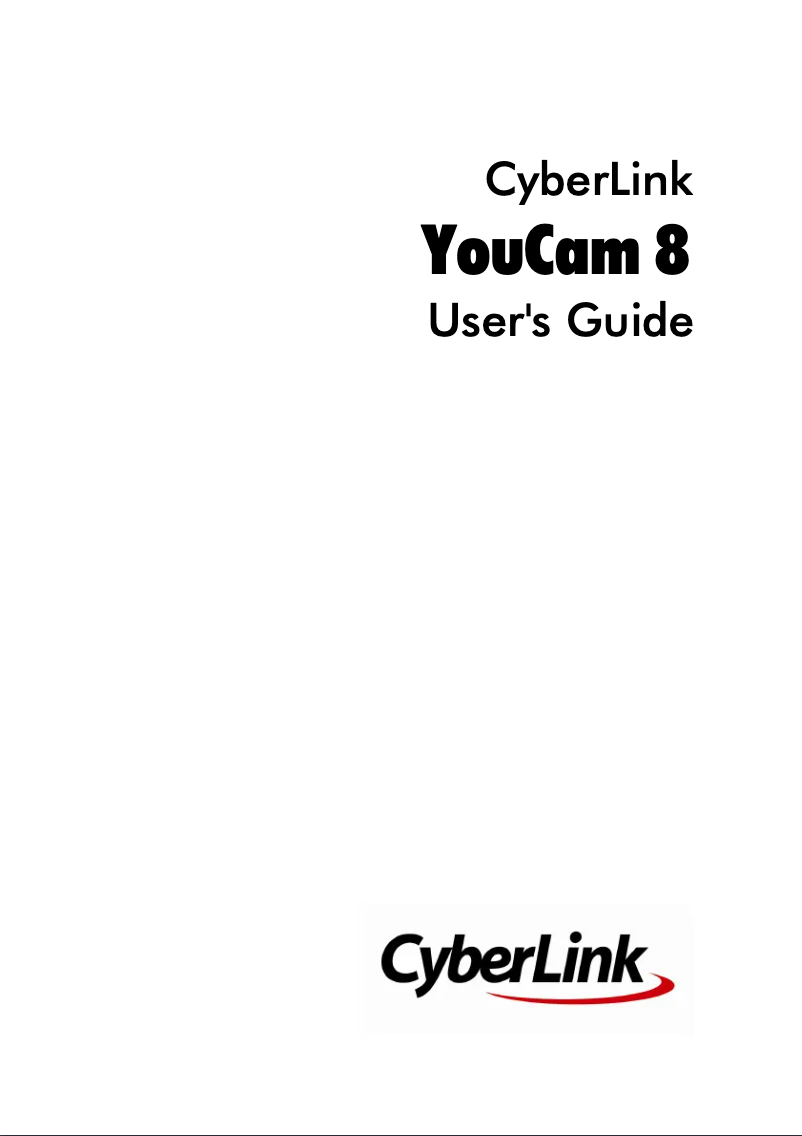 Page 1 de la notice Manuel utilisateur Cyberlink YouCam 8