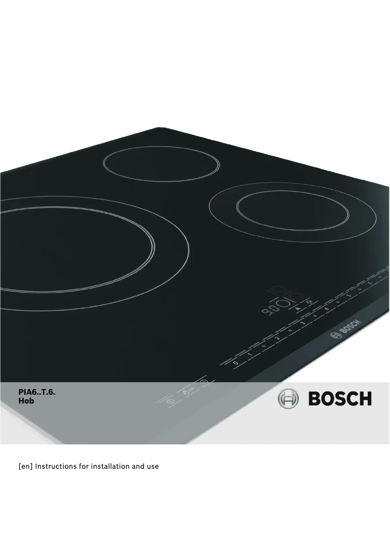 Page 1 of the manual User Manual Bosch PIA611T66B