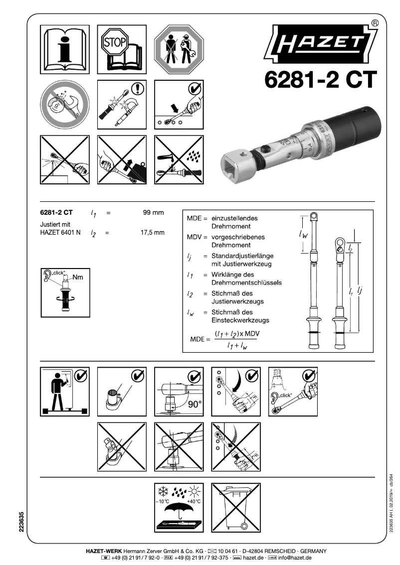 Página 1 del manual Manual de usuario Hazet 6281-2CT