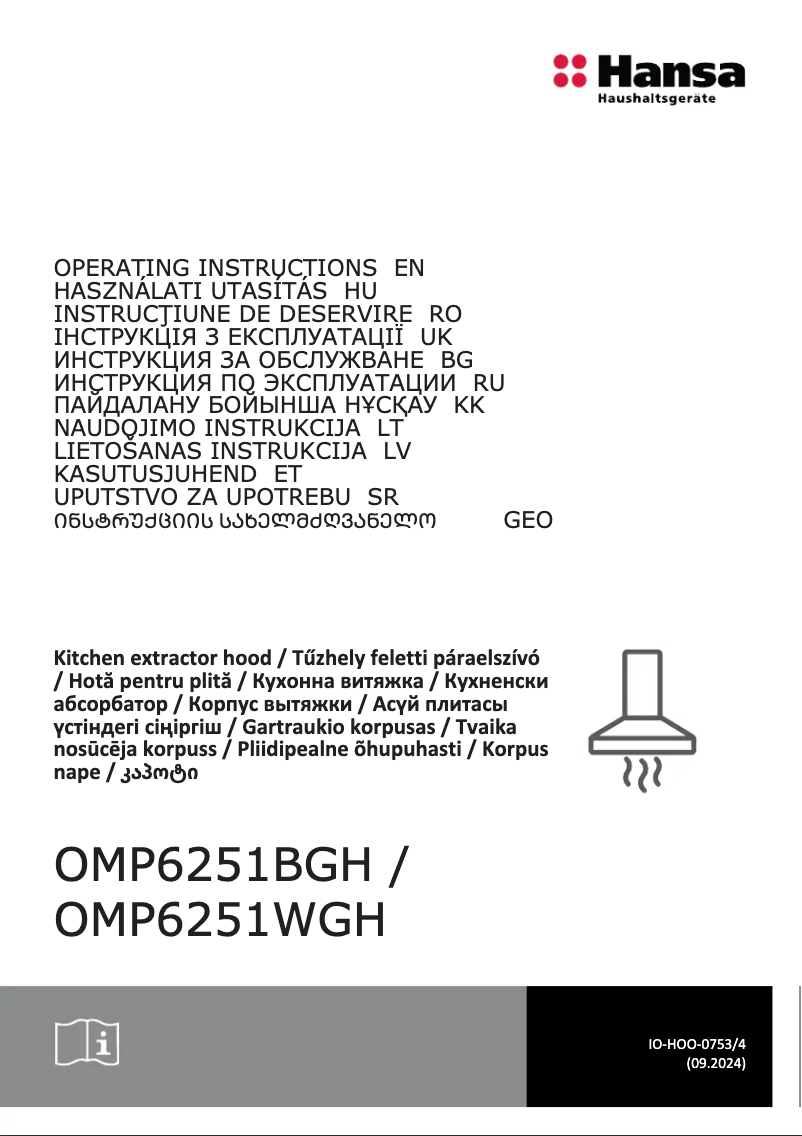 Page n°1 - Manuel utilisateur Hansa OMP6251WGH
