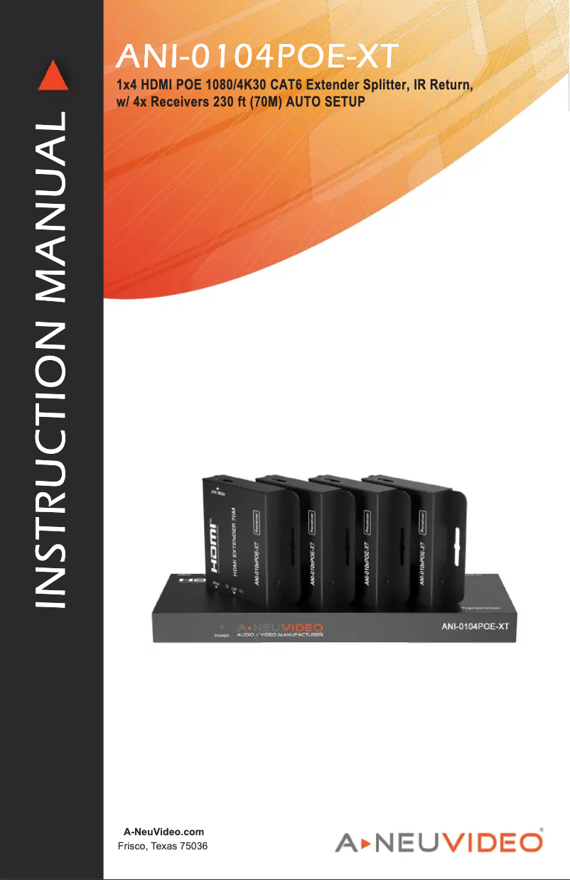 Página 1 del manual Manual de usuario A-NeuVideo ANI-0104POE-XT
