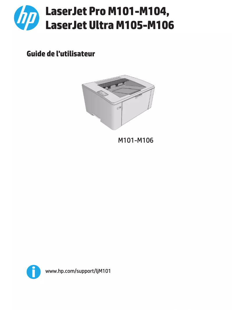 Image de la première page du manuel de l'appareil LaserJet Pro M104