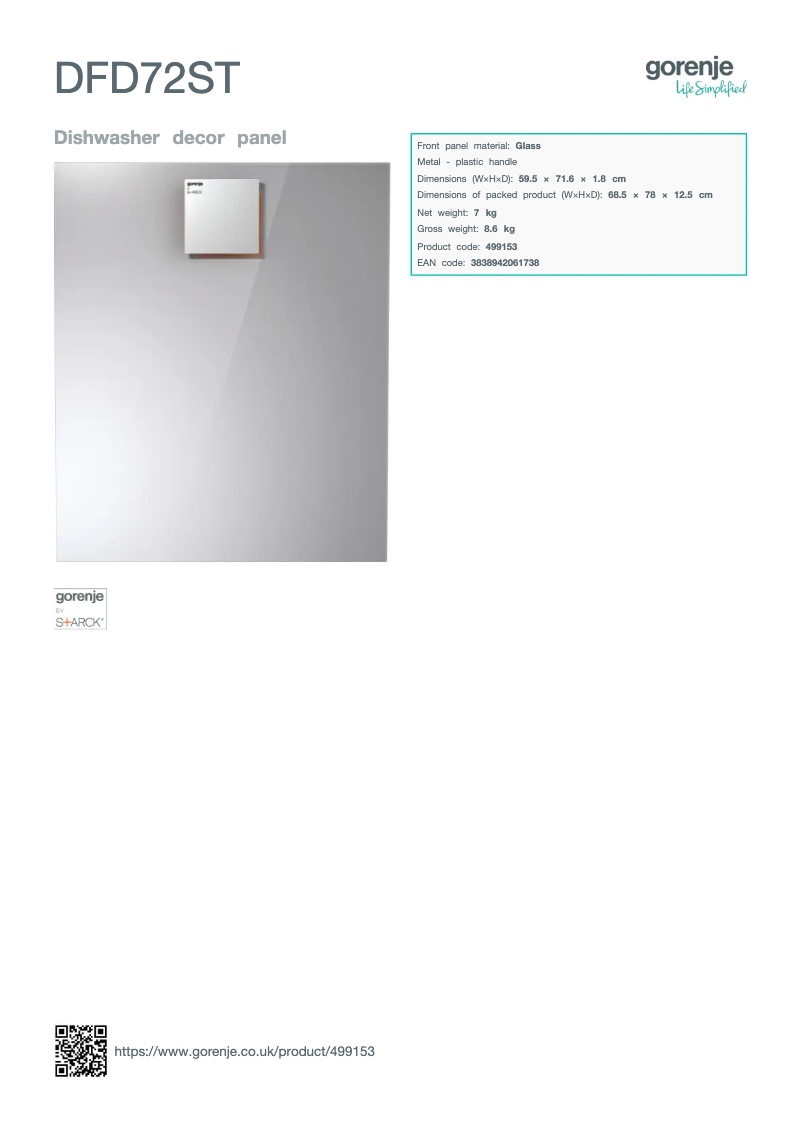 Image de la première page du manuel de l'appareil DFD72ST