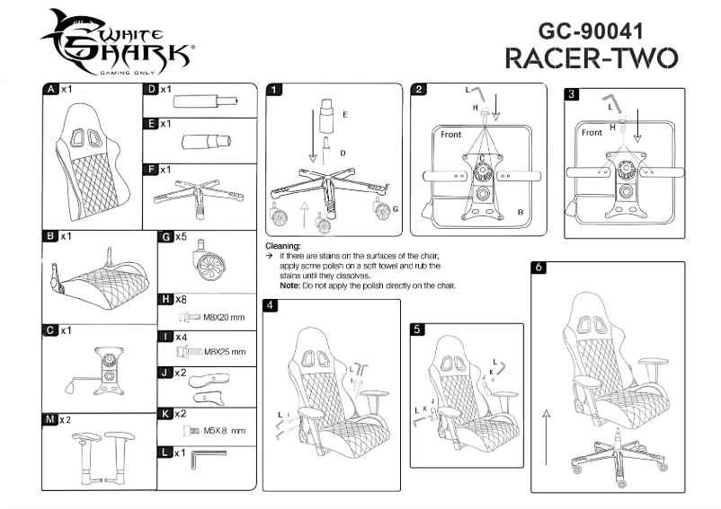 Page 1 de la notice Manuel utilisateur White Shark Racer-Two
