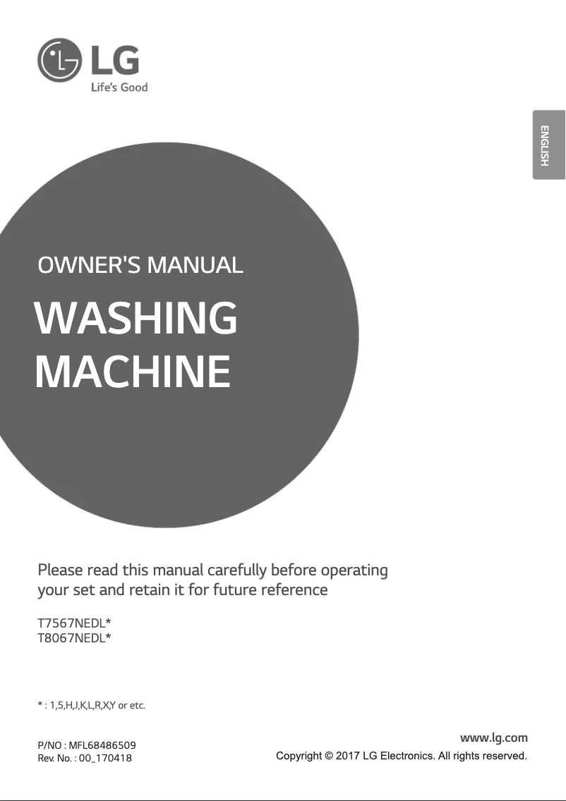 Page n°1 - Manuel utilisateur LG T7567NEDLH