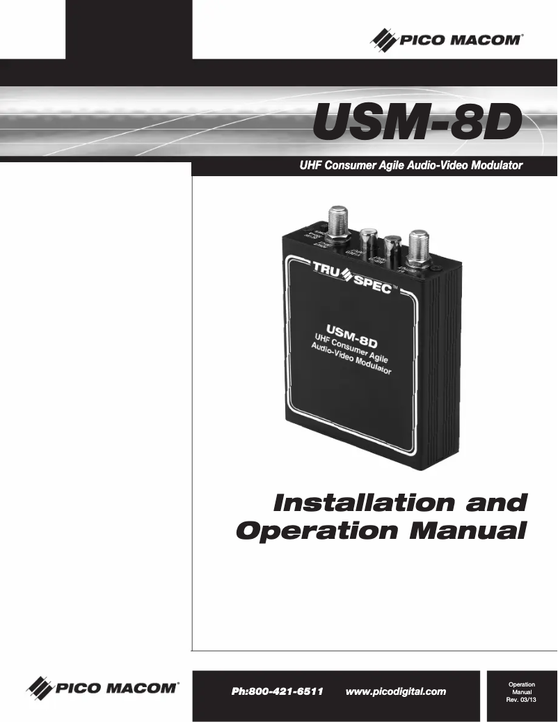 Page n°1 - Manuel utilisateur Steren USM-8D