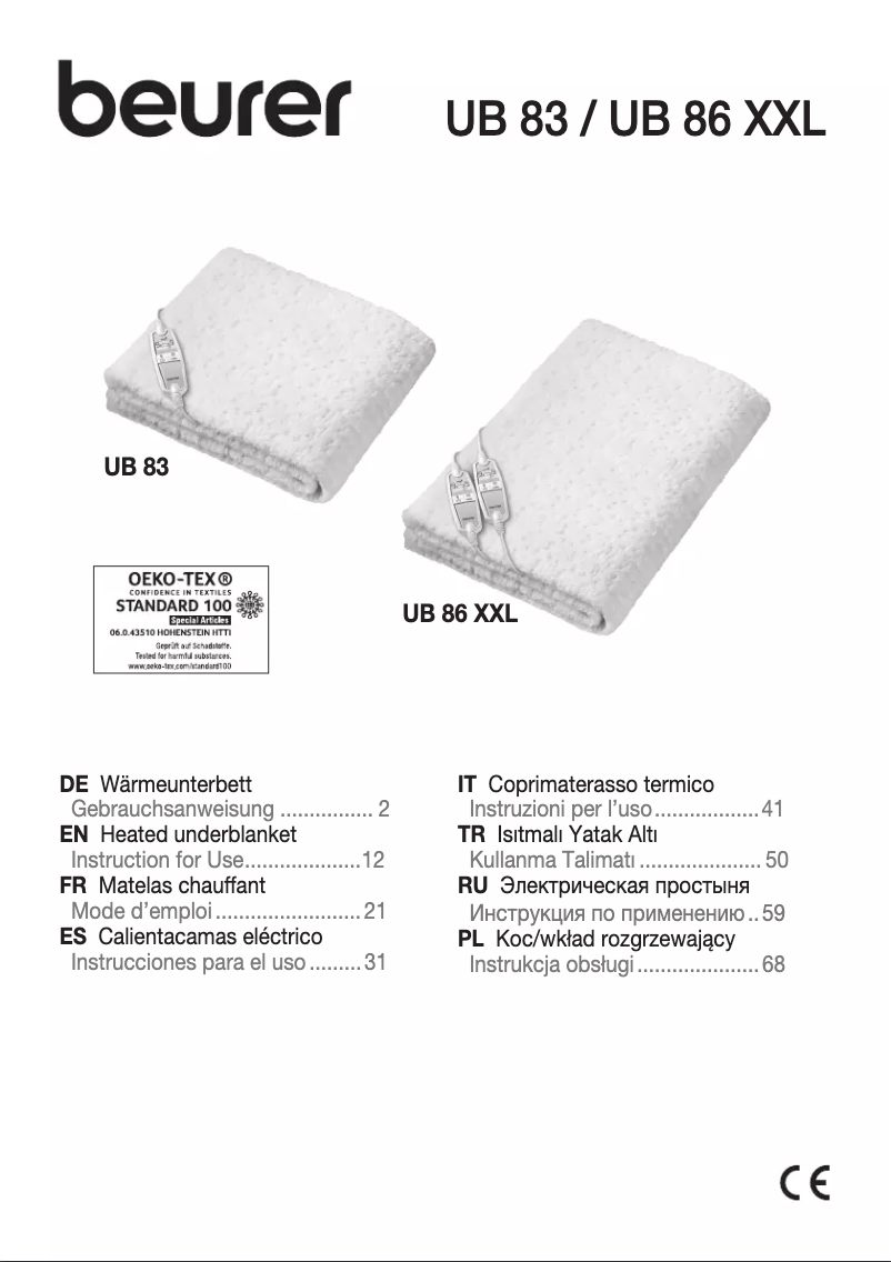 Image de la première page du manuel de l'appareil UB 83 Teddy Single