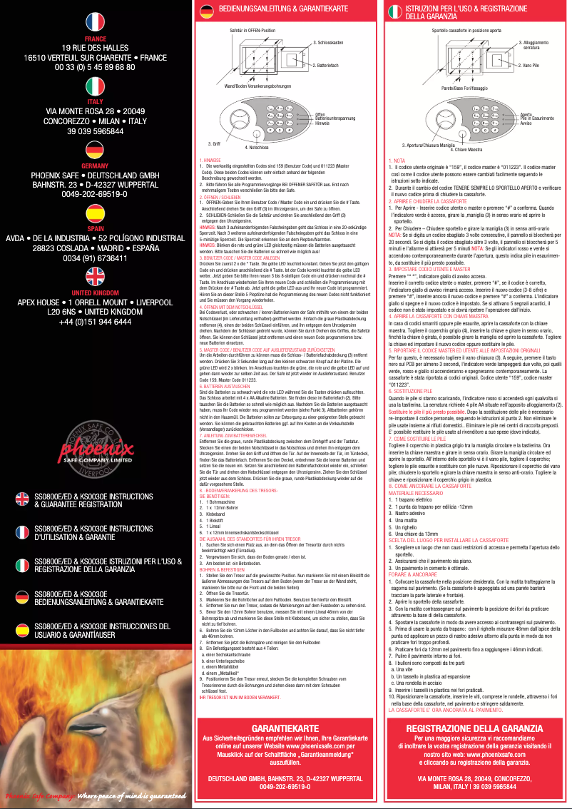 Page 1 de la notice Manuel utilisateur Phoenix Vela SS0802ED