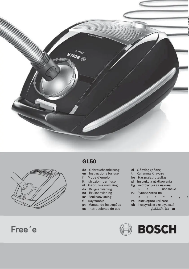 Página 1 del manual Manual de usuario Bosch BSGL52322