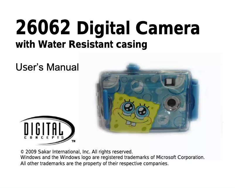 Page n°1 - Manuel utilisateur Sakar Sponge Bob 26062