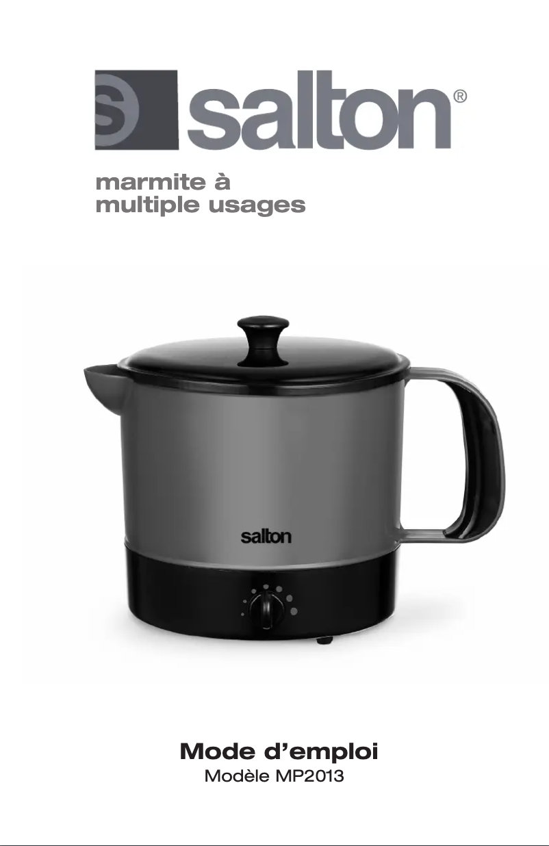 Page n°1 - Manuel utilisateur Salton MP2013