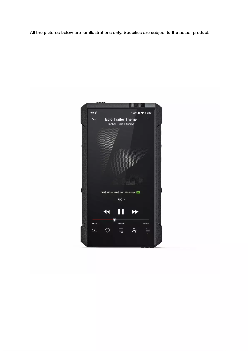 Page 1 de la notice Manuel utilisateur FiiO M17