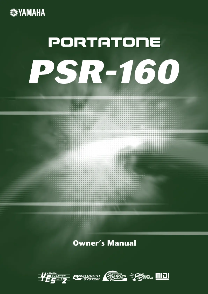 Página 1 del manual Manual de usuario Yamaha Portatone PSR-160