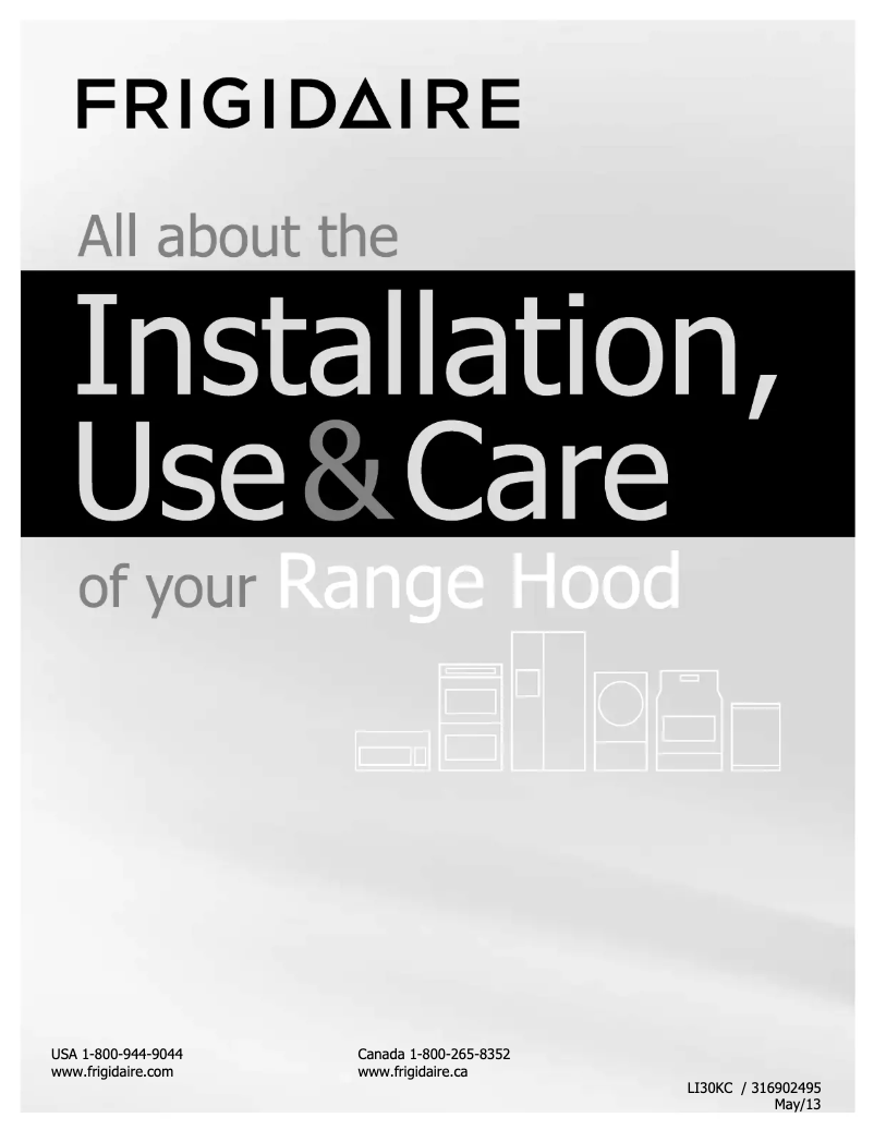 Page n°1 - Guide d'installation Frigidaire FHWC3025MB