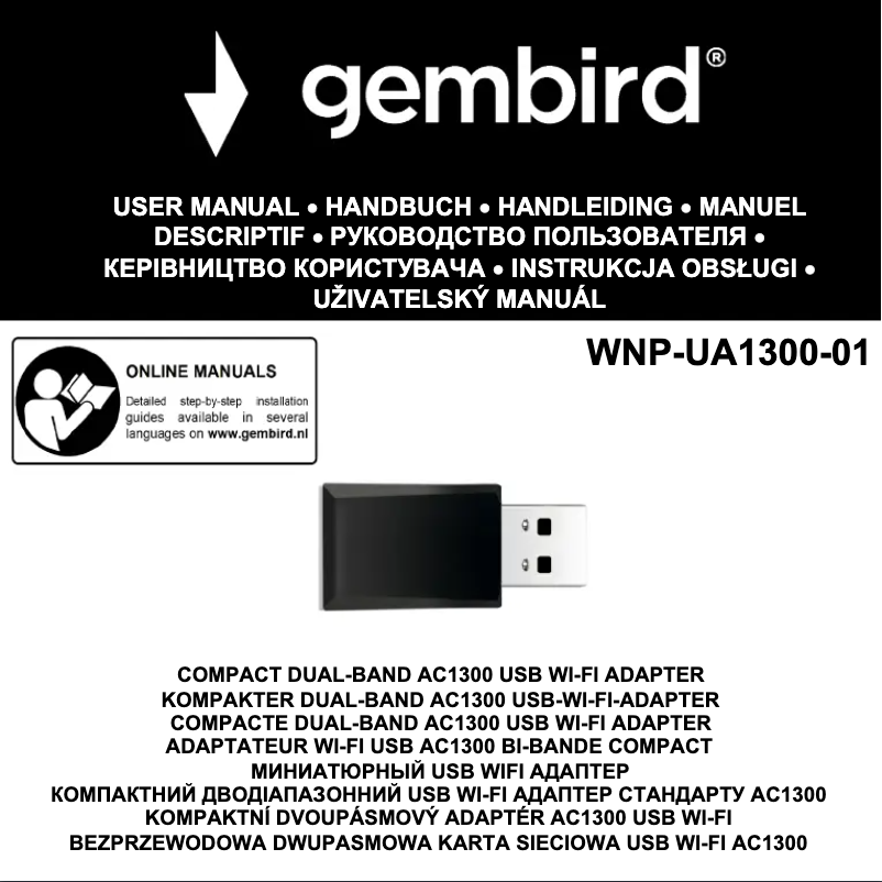 Page n°1 - Manuel utilisateur Gembird WNP-UA1300-01