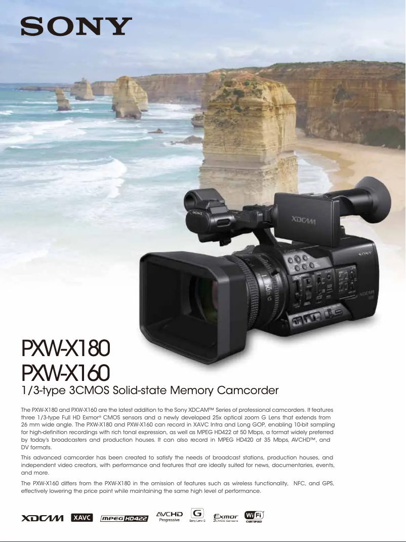 Page n°1 - Brochure Sony PXW-X160
