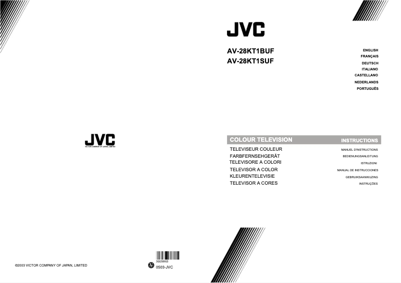 Page n°1 - Manuel utilisateur JVC AV28KT1BUF